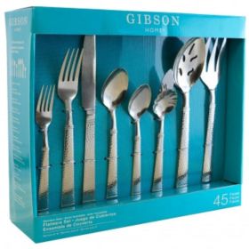 Gibson Home Prato 45 Piece Flatware Set