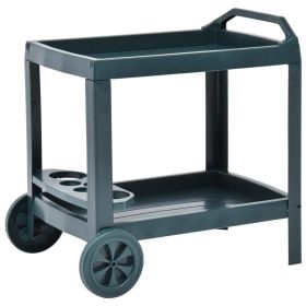 Beverage Cart Green 27.2"x20.9"x28.3" Plastic