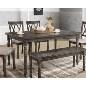 Claudia II Dining Table in Weathered Gray YJ