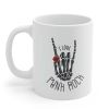 I Love Punk Rock Skeleton Hand Mug