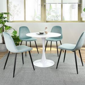 Modern 31.5&quot; Dining Table with Round Top and Pedestal Base in WHITE color