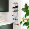 5 Bottle Wall Mounted Wine Rack Hand Towel Hanging