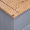 Sideboard Gray 36.6"x15.7"x31.5" Solid Pinewood Panama Range