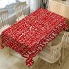 Colorful Christmas Department Print Cotton And Linen Restaurant Tablecloth