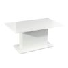 80.8"L X 35.4"W X 29.7"H Butterfly Extension Pedestal Dining Table - HIGH GLOSSY WHITE