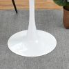 Modern 31.5&quot; Dining Table with Round Top and Pedestal Base in WHITE color