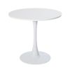 Modern 31.5&quot; Dining Table with Round Top and Pedestal Base in WHITE color