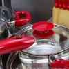 Megachef 22 Piece Aluminum Cookware Combo Set In Red