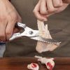 Kitchen Scissors Chicken Bone Kitchen Shears Duck Fish Cutter 4Cr13 Stainless Steel Fish Scissor Scale Clean Cook Scissors Knife