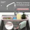 Sink Shelf Stretchy Drain Rack Filter Leftover Drain Basket Dishwashing Cloth Storage Rack Kitchen Cloth Frame