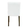 Upholstered Dining Chairs Set of 2 Modern Dining Chairs with Solid Wood Legs; WHITE