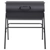 Barrel Grill with 2 Cooking Grids Black 31.5"x37.4"x35.4" Steel