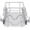 Pull-Out Wire Baskets 2 pcs Silver 11.8"