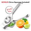 Bartender Kit Complete Cocktail Shaker Bar Tools Set with Lemon Squeezer