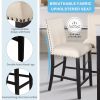 5 Piece Counter Height Faux Marble Modern Dining Set with Matching Chairs and Marble Veneer for Home