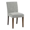 Upholstered Dining Chairs Set of 2 Modern Dining Chairs with Solid Wood Legs; Light Grey