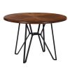 40" Round Mid Century Centiar Dining Room Table, Bar Table Brown