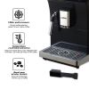 Fully Automatic Espresso Machine w/ Milk Frother, Black, Coffee maker