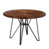 40" Round Mid Century Centiar Dining Room Table, Bar Table Brown