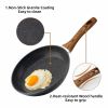 Frying Pan Set 3-Piece Nonstick Saucepan Woks Cookware Set,Heat-Resistant Ergonomic Wood Effect Bakelite Handle Design,PFOA Free.(7/8/9.5 inch)