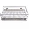 Pull-Out Wire Baskets 2 pcs Silver 23.6"