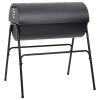 Barrel Grill with 2 Cooking Grids Black 31.5"x37.4"x35.4" Steel