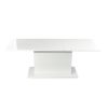 80.8"L X 35.4"W X 29.7"H Butterfly Extension Pedestal Dining Table - HIGH GLOSSY WHITE