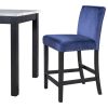 4 Pieces Wooden Counter Height Upholstered Dining Chairs for Small Places