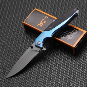 Folding Blade Knife High Hardness (Color: Blue)