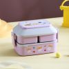 Lunch Box Bento Box For School Kids Worker Microwave Dinnerware Food Storage Container Portable Tableware Double Layer Lunchbox