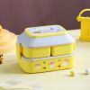 Lunch Box Bento Box For School Kids Worker Microwave Dinnerware Food Storage Container Portable Tableware Double Layer Lunchbox