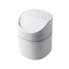 Desktop Mini Trash Can Pressing Cover Dustbin Home Plastic Waste Bin Office Small Garbage Basket Sundries Barrel Cleaning Tools