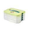 1pc 4-Layer Food Storage Containers; Food Storage Containers With Lids Dumpling Storage Box; Good Sealing; Stackable Dumpling Food Containers