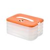 1pc 4-Layer Food Storage Containers; Food Storage Containers With Lids Dumpling Storage Box; Good Sealing; Stackable Dumpling Food Containers