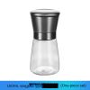 Stainless steel pepper grinder manual glass grinding bottle freshly ground pepper powder seasoning bottle crushed sea salt granules wholesale