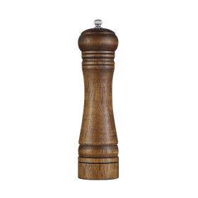 Pepper grinder Japanese wooden black pepper grinding bottle manual household grinding sea salt powder pepper grinding bottle (Specifications: (Recommended) Oak long style)