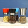 Factory straight hair black pepper grinder household manual black sesame sea salt grinding bottle freshly ground pepper seasoning bottle