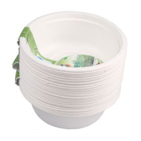 Jieneng disposable paper plate; paper bowl; paper plate; household thickened white dinner plate; handmade birthday cake plate; 8 pieces (Specifications: Eight 500ml paper bowls)