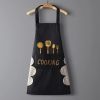 Kitchen household waterproof apron cute wipe hands fashion oil proof apron cooking adult men and women printed LOGO