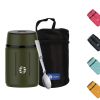 25oz Food Flask;  Office Outdoor Food Thermos;  750ML Portable Stainless Steel Food Soup Containers;  Vacuum Insulated Food Flasks Thermocup