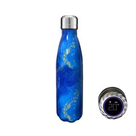 Aquaala UV Water Bottle With Temp Cap (Color: BLUE OCEAN # 3)