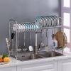 Stainless Steel Single Layer, Inner Length 90cm Kitchen Bowl Rack Shelf