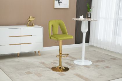 Bar Stools with Back and Footrest Counter Height bar Chairs (Color: pic)