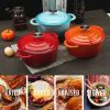 COOKWIN Enameled Cast Iron Dutch Oven with Self Basting Lid;  Enamel Coated Cookware Pot 4.5QT