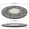 Mother Of Pearl Inlay Charger Plates (Set 2) | Under Plates for Dining; Wedding and Decoration