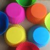 6/12/24Pcs Silicone Muffin Molds Cupcake Dessert Baking Pans Liners Cups Tool