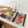 Kitchen Sink Retractable Wash Rack Collapsible Over The Sink Colander Dish Fruit Vegetable Strainer Drainer Basket for Kitchen