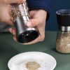 Stainless steel pepper grinder manual glass grinding bottle freshly ground pepper powder seasoning bottle crushed sea salt granules wholesale