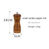 Pepper grinder Japanese wooden black pepper grinding bottle manual household grinding sea salt powder pepper grinding bottle