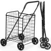 Portable Folding Shopping Cart Utility for Grocery Laundry